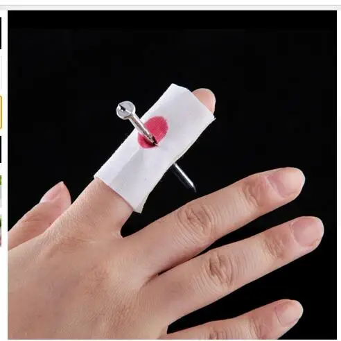 New Prank Maker Trick Fun Novelty Funny Joke Toy Fake Nail Through Finger Trick Halloween Kids Children Gags Practical Jokes 1