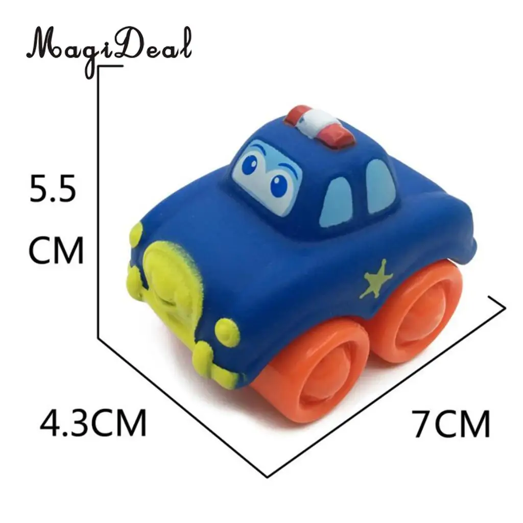 MagiDeal Hot Sale 6 Pieces Kids Children Baby Rubber Plastic Model Car Vehicle Educational Toy Great Birthday Christmas Gift