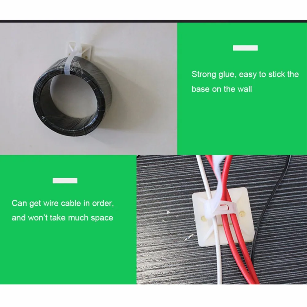 100pcs communication equipments telephone antenna and aerials mount base for telephone cords wire cables 20x20mm