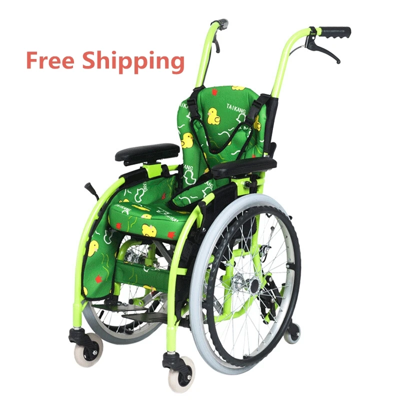 Free Shipping aluminum alloy multi purpose child manual wheelchair for