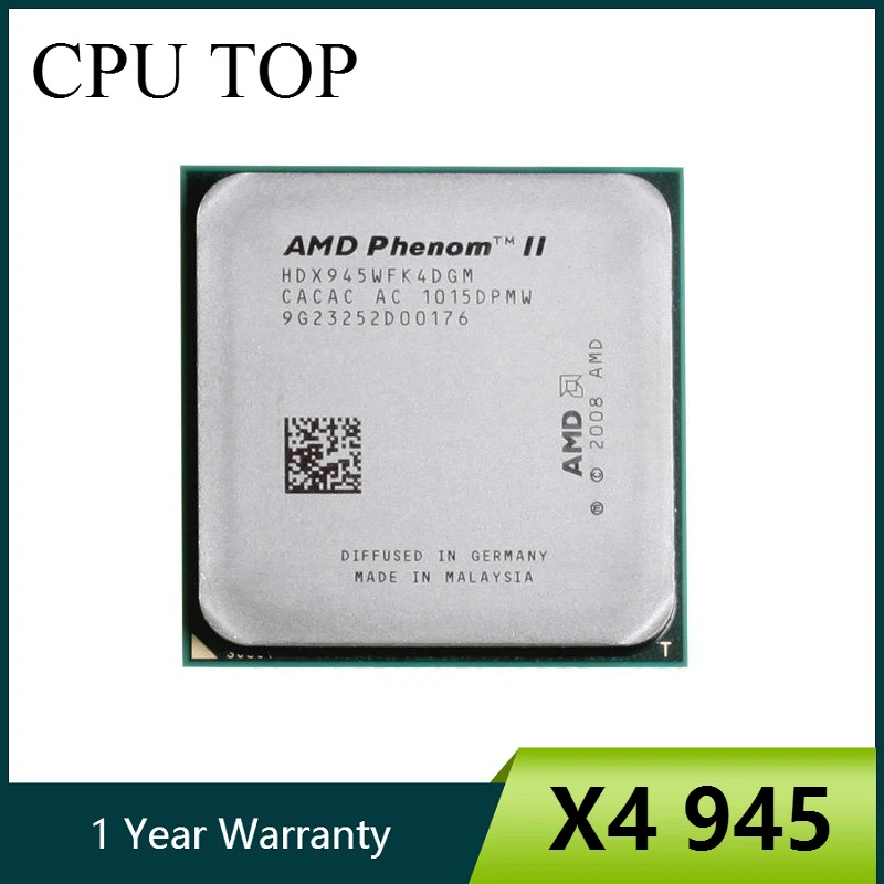 

AMD Phenom II X4 945 3.0Ghz L3=6MB Quad-Core Processor Socket AM3 938-pin cpu