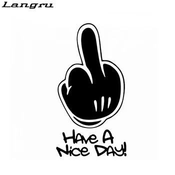 

Langru Middle Finger Sticker Funny Vinyl Window Decal For Door Truck Bumper Decor Funny Decals Car Accessories Jdm