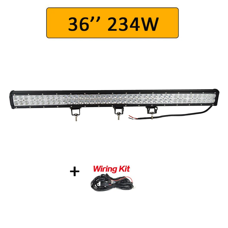 Auxtings 9 ''12'' 15 ''17'' 20 ''23'' 25 ''28'' 36 ''42'' внедорожный светодиодный светильник 12V 24V светодиодный рабочий светильник для Jeep 4WD грузовик 4x4 SUV - Цвет: 36in 234W wiring