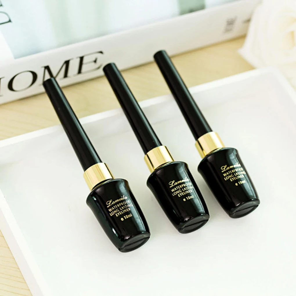 

10ml New Girls Long Lasting Waterproof Black Hard Tips Non Smudge Liquid Eyeliner Women Cosmetic Tools
