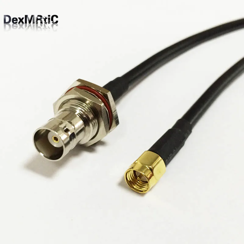 

SMA Male To BNC female bulkhead pigtail cable adapter RG58 50CM/100CM wholesale NEW