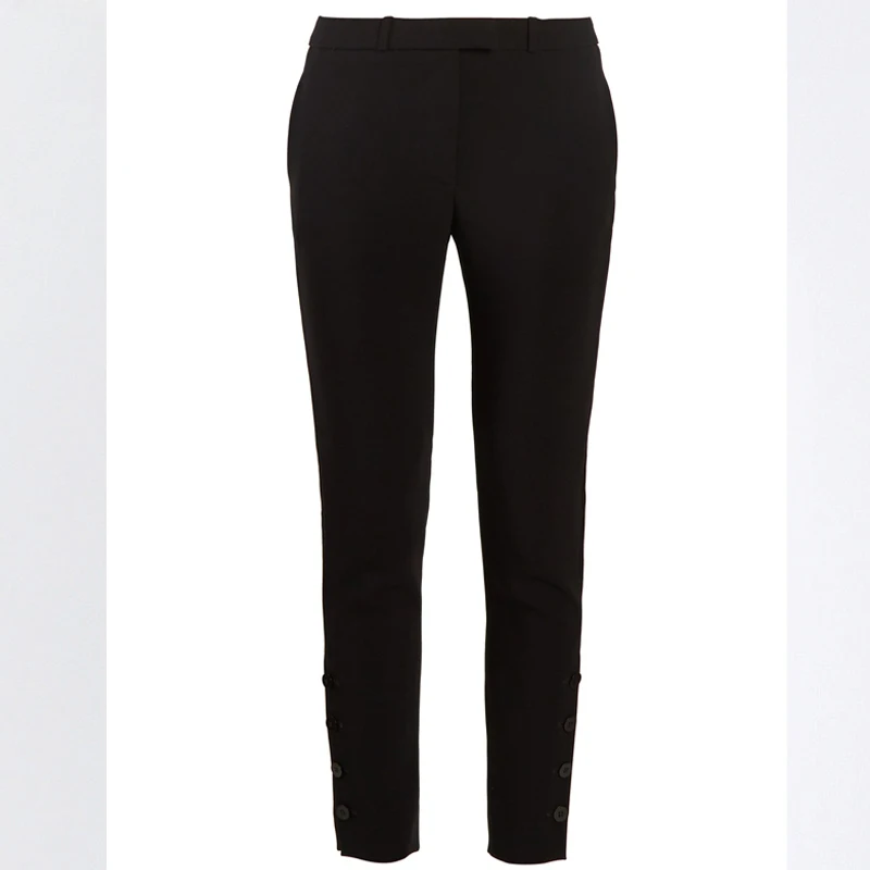 Fashion White and Black Pant Suits 2018 Autumn Winter Women Office Business Formal Party 2 Pieces Set Fashion White and Black Pant Suits 2018 Autumn Winter Women Office Business Formal Party 2 Pieces Set