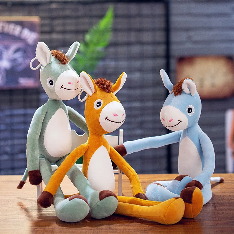 

55cm Creative Cute Donkey Doll Soft Plush Toys Stuffed Animal Small Cartoon Donkey Plush Doll Children Toy Gift