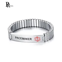 Кардиостимулятор медицинский оповещение ID браслет из нержавеющей стали Мужской Браслет Модные ювелирные изделия