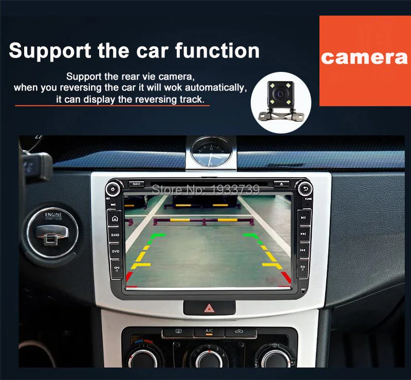 Clearance Funrover VW In Dash Car Stereo 8 "Car DVD GPS Navigation 2 din Car Radio CANBUS autoradio Bluetooth RDS WIFI OBD FM DVD for vw 21