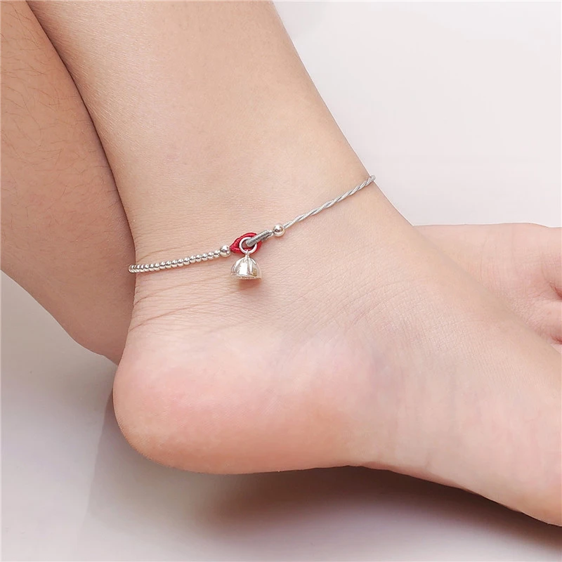 

2019 Real Bangle Original Hand Tang Jing Anklets The Bell 925 Lotus Hand-woven Female Fashion Summer Transfer Can Be Adjusted