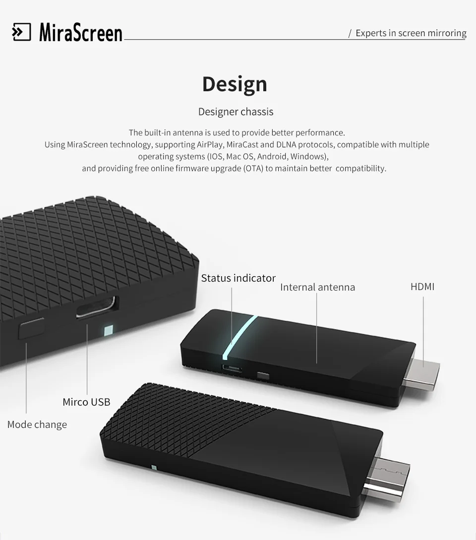 MIRASCREEN A3 tv Stick Wi-Fi дисплей HDMI Dongle приемник Поддержка Miracast Airplay DLNA Мини ПК Android tv