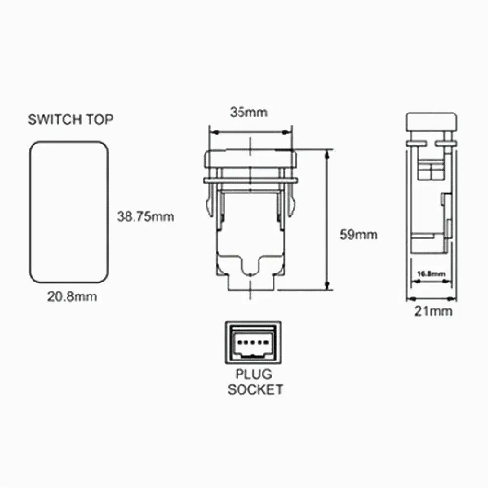 CARCHET 12V нажимные задние фонари светодиодный синий переключатель для Toyota Prado 150 Landcruiser 200 RAV4 белый