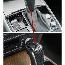 ABS углеродного волокна Стиль автомобиля Скорость Шестерни сдвиг Голова Крышка отделка защита Стикеры для AUDI A6 C7 PA A7