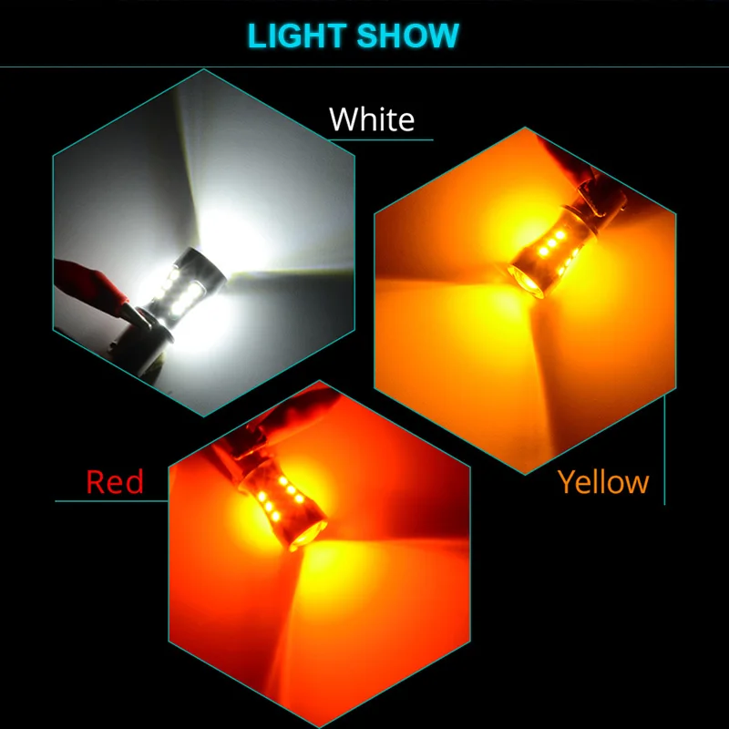 Лампа светодиодная Автомобильная NAO PY21W BAU15S 1156 лм 12 В 3030 к|car light|12v car led lampreverse light |
