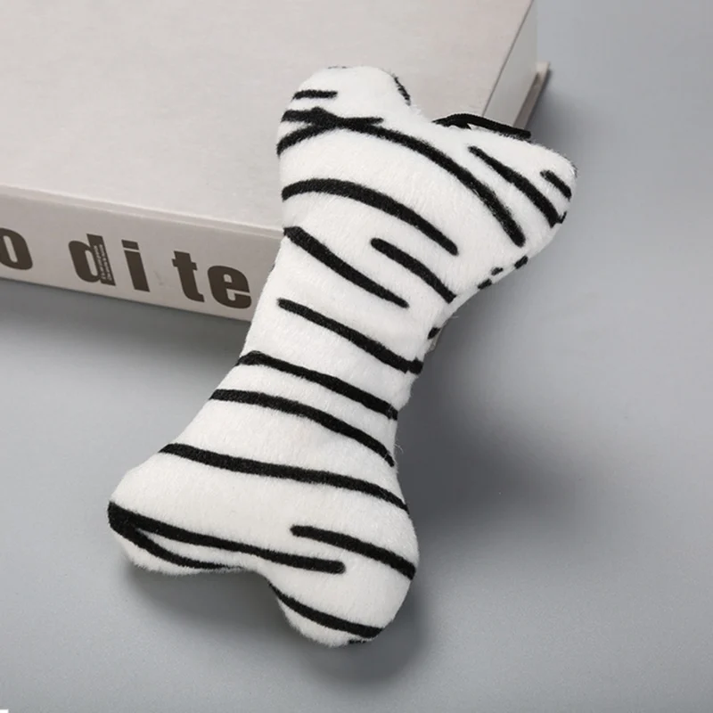 Горячая домашних собак мягкий нетоксичный плюшевый костной формы жевательный пищащий игрушки для чистки зубов AB