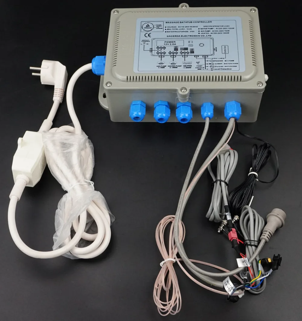 whirlpool bathtub water pump system bathtub contoller with air bubble,heater ozone function GD-353B