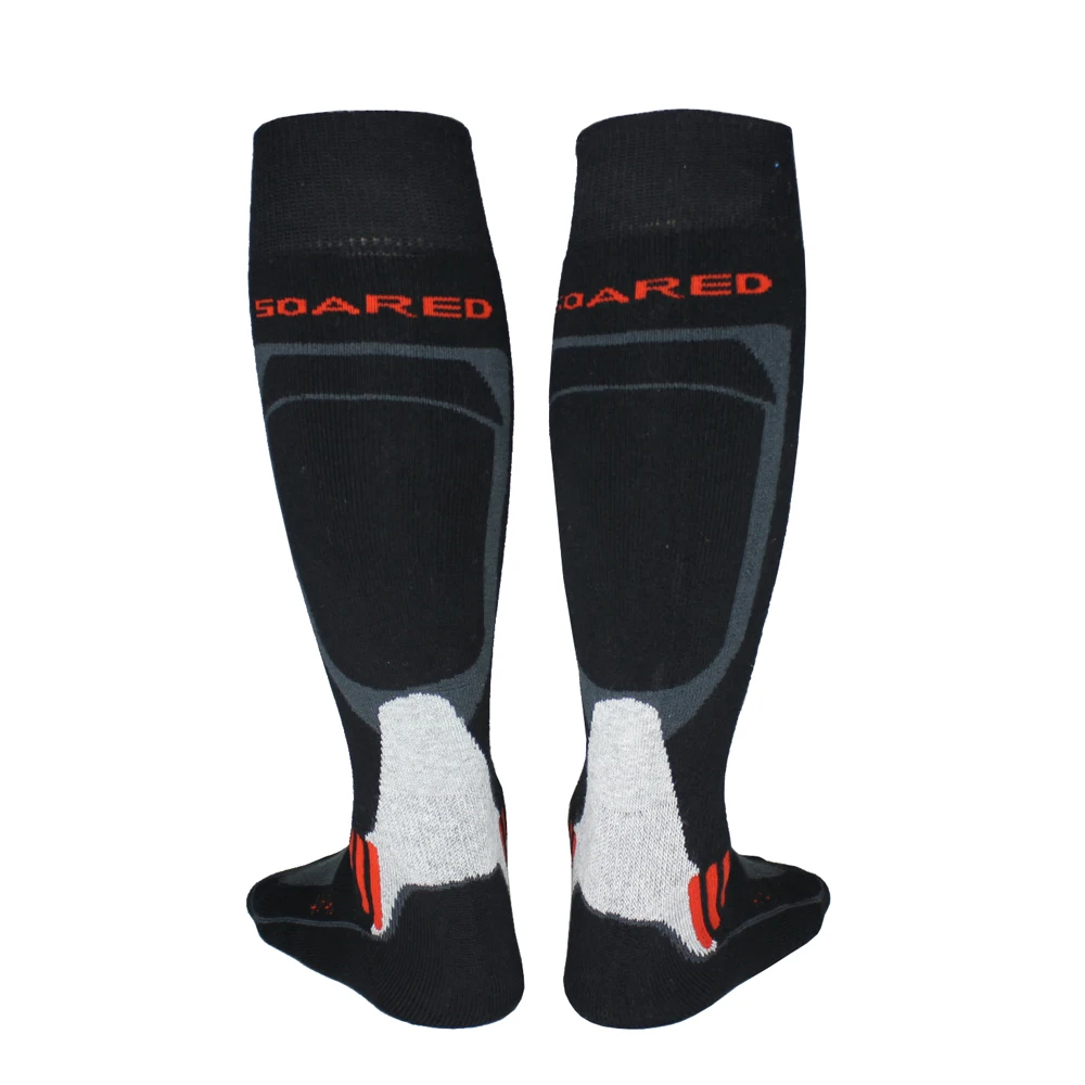 الرجال الشتاء الدافئة الحرارية تزلج الجوارب سميكة القطن الرياضية على الجليد الدراجات التزلج جوارب لكرة القدم Thermsocks الساق تدفئة جورب 2017