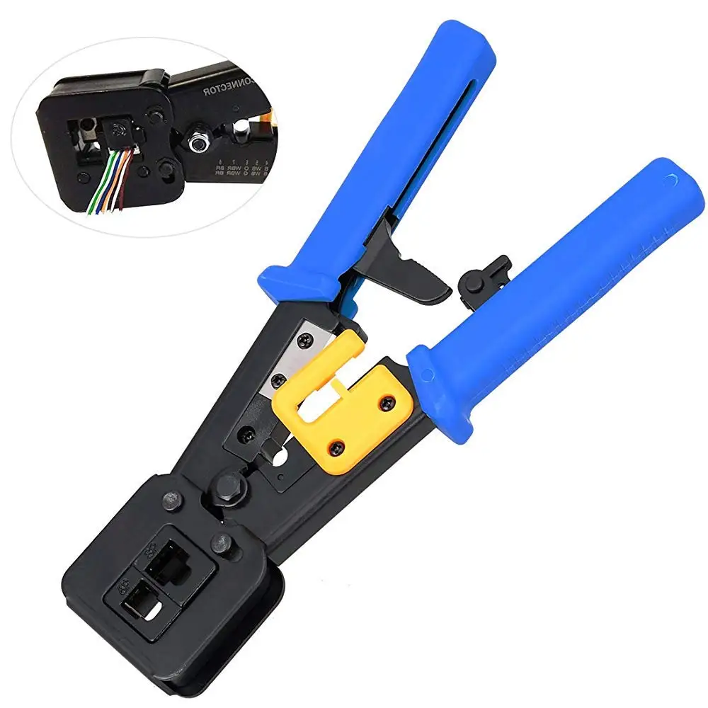 Zeadow RJ45 RJ12 обжимной инструмент 6P/8P Многофункциональный кабельный резак пройти
