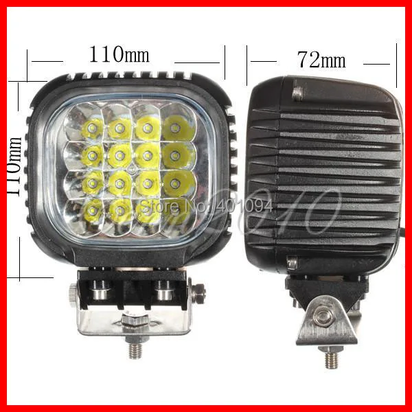 

2PCS 5" 48W CRE 16LED*3W Driving Work Light Offroad SUV ATV 4WD 4x4 9-32V Spot / Flood Beam 3800lm IP67 High Power Truck Lamp