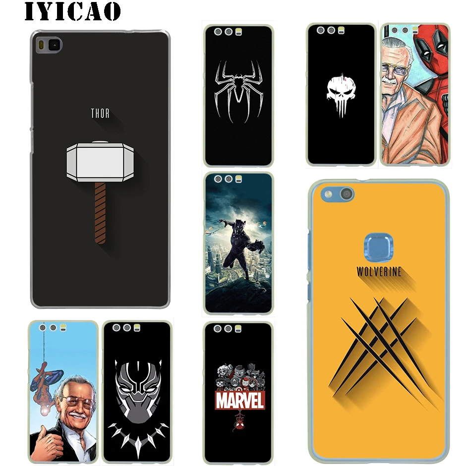 

IYICAO Stan Lee and Marvel Hard Case for Huawei P30 P20 P9 P10 Plus P8 Lite Pro P Smart 2019 Nova 2i Lite 3i 4