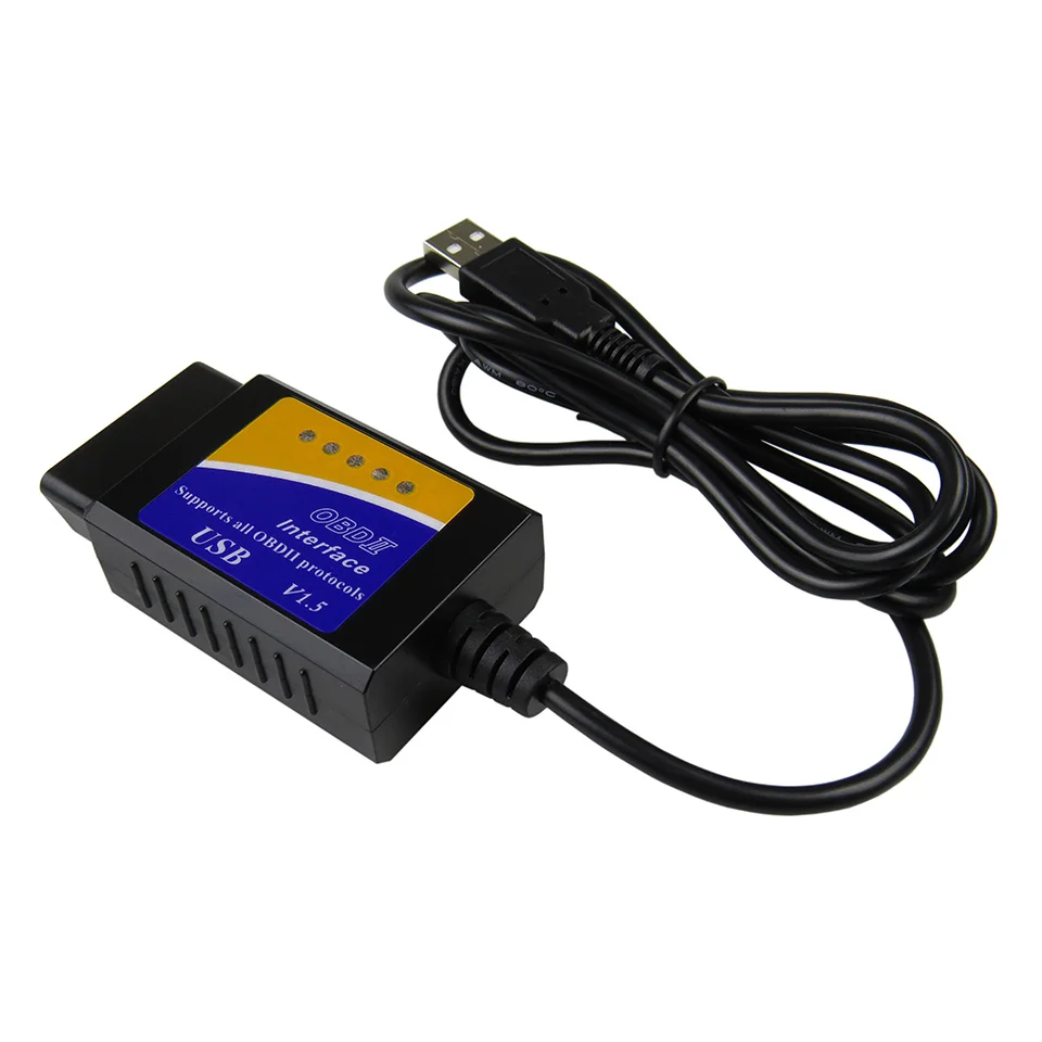 Сканер Elm327 V1.5 OBD2 OBDII сканер ELM 327 с интерфейсом USB CAN BUS для ПК адаптер OBD 2
