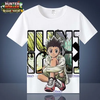 Мужская и женская дизайнерская футболка Hunter X Hunter, Карнавальная футболка GON FREECSS, новая футболка с аниме Kurapika, модные футболки Killua TX054 - Цвет: 7