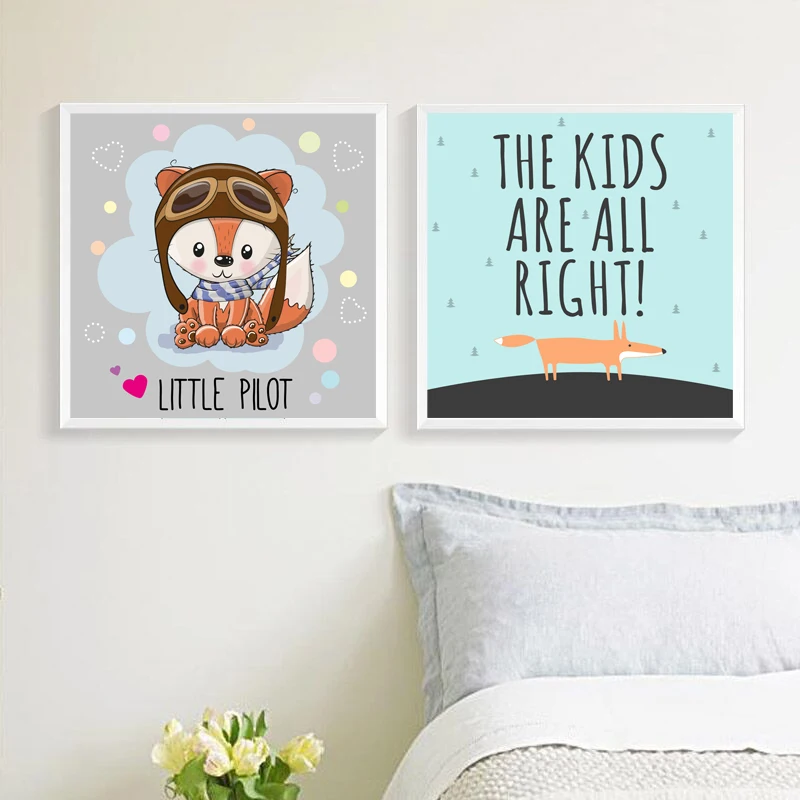 Canvas Prints For Baby Room aliexpress : buy cartoon little pilot fox art canvas posters Canvas Prints For Baby Room aliexpress : buy cartoon little pilot fox art canvas posters