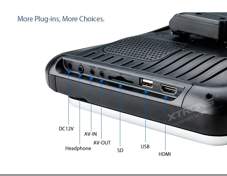 XTRONS 2 шт. 10,1 "подголовник автомобиля dvd-плеер 1080 P видеомонитор HD цифровой Сенсорный экран 1024*600 HDMI Порты и разъёмы с 2 шт. наушники
