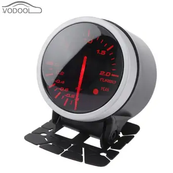 

60mm/2.5" Universal Racing Car Turbo Boost Gauge White Red Light Meter with Sensor Auto Accessories