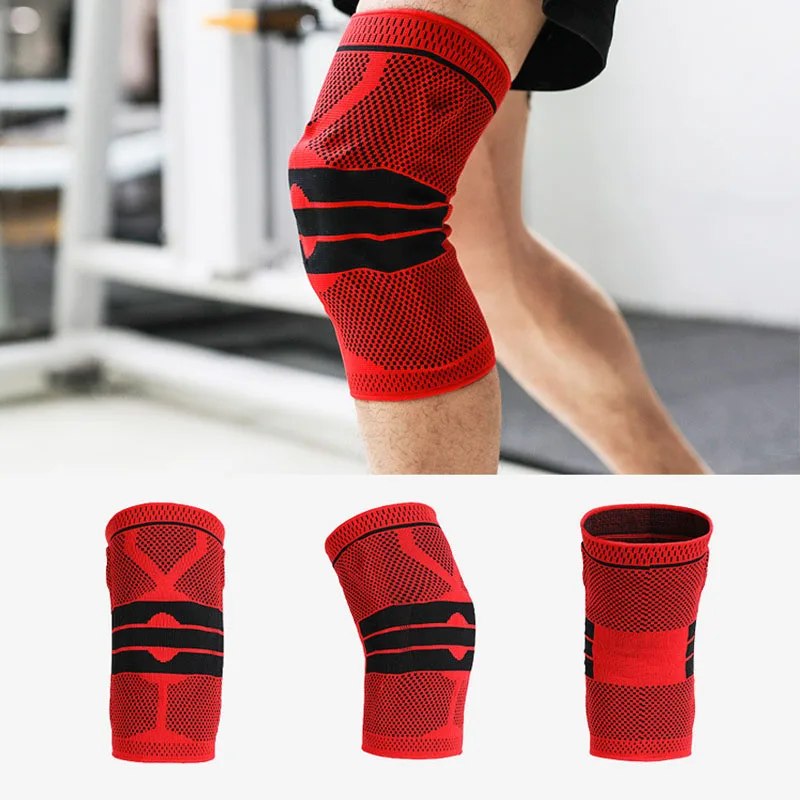 New 1 PCS Fitness Running Knee Support Protect Sport Braces Kneepad Elastic Nylon Silicon Padded Gym Compression Knee Pad Sleeve
