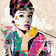 Красивая Одри Хепберн печатная DIY Цифровая картина маслом по номерам ручная роспись маслом 40x50 см без рамки