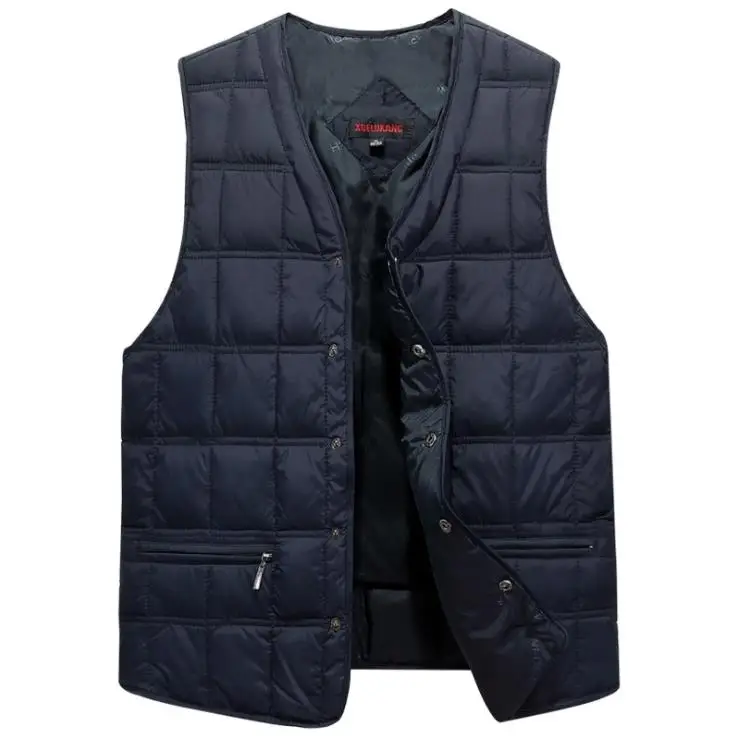 

2018 autumn winter, middle-aged and old men's vest, men's down jacket, middle-aged men add fertilizer to increase the vest vest.