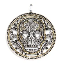Thomas Estilo Esqueleto Colgante de Collar de Gargantilla, Cubic Zirconia Cráneo Joyería de Los Hombres Frescos del Glam y El Alma Distintivo Esquema De Oro