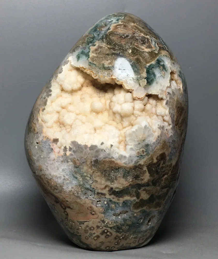 

998G Natural Stones Ocean Jasper Round Mineral Specimen Crystal Quartz Home Desk Decorations Reiki Fengshui Collection