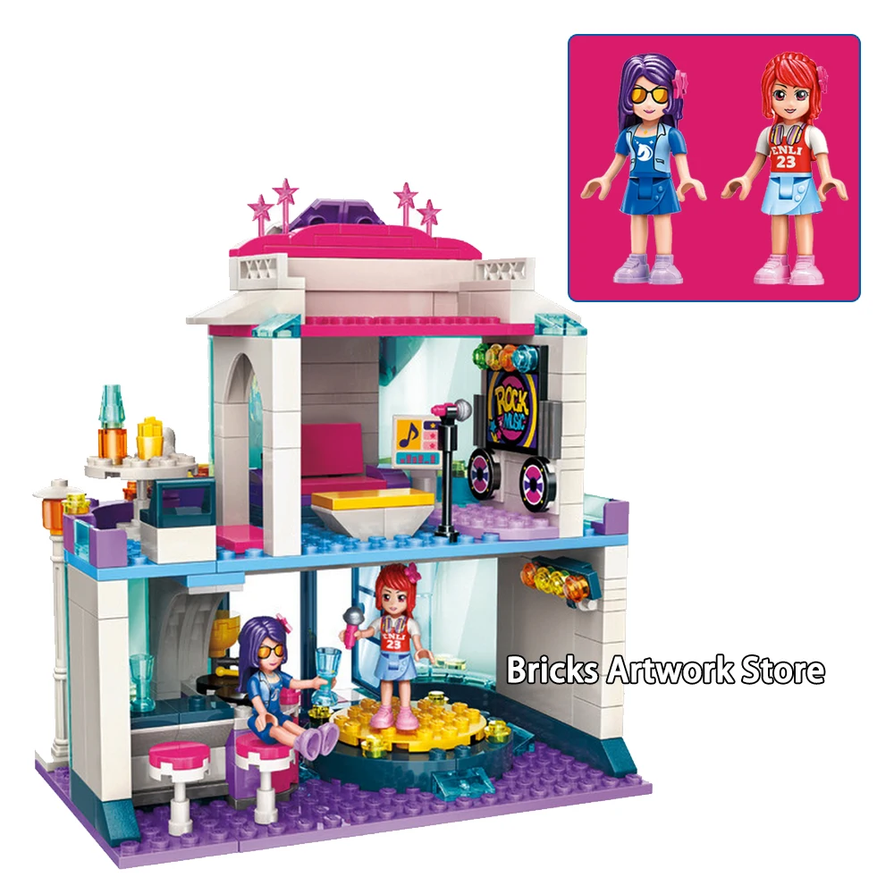 

342pcs 2014 Cherry Summer Dreaming Sing Stage Mini figures Minifigs Friends Set Model Building Blocks Toys Girls Creative Gifts