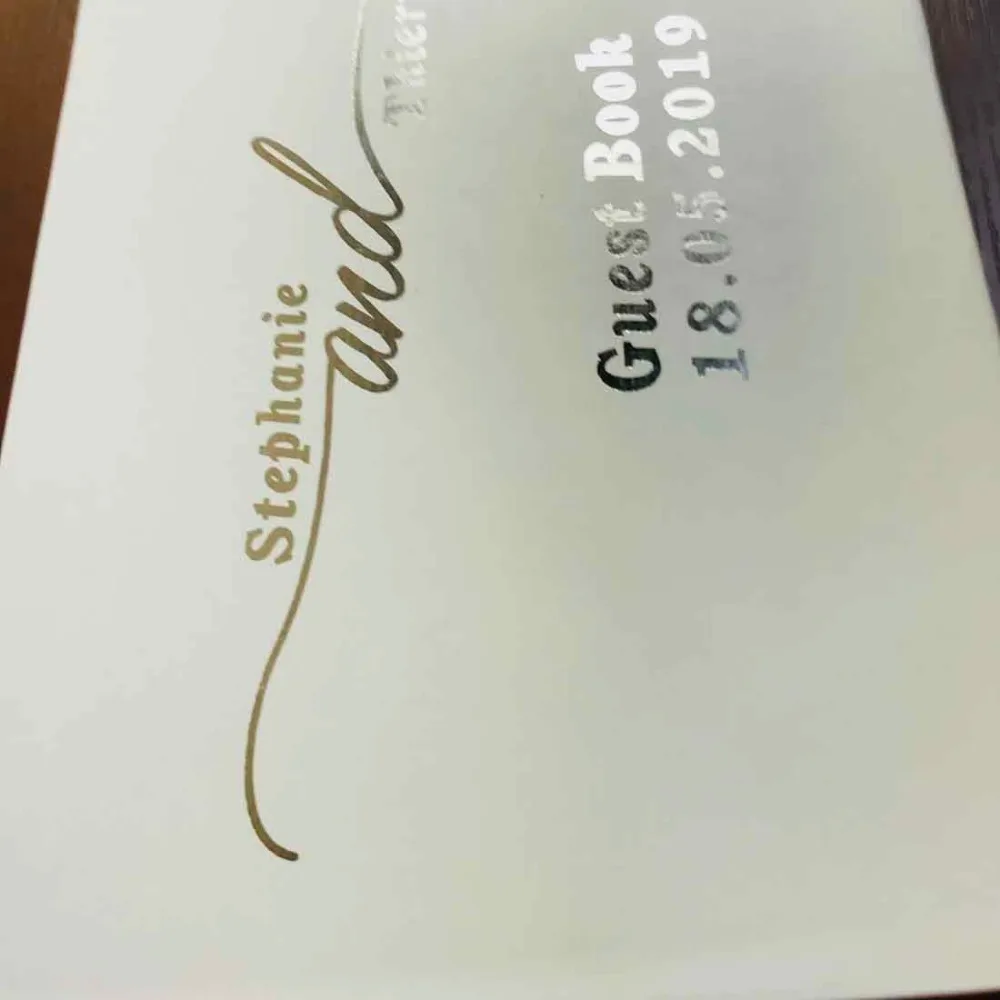 Personalised Gold Foil Wedding Guest Book Alternative Custom Wedding Guestbook Rustic Wedding Guest Book Silver Foil Ideas Book (2)