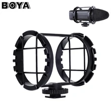 Микрофон Шок крепление BOYA BY-C03 обуви Shockmount для micorpohone 1 «до 2» в Диаметр BY-VM300PS BY-V02 зум H1 h1n Регистраторы