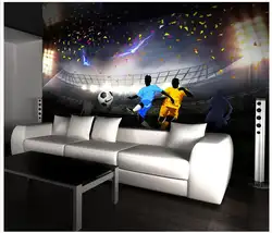 High end Пользовательские 3d обои 3d настенные фрески обои высокой четкости футбольное поле 3D отделка стен роспись стены комнаты декор