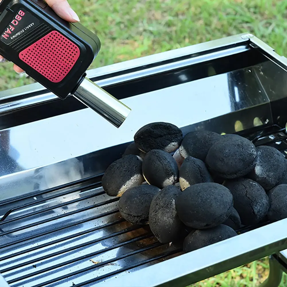 

High Quality BBQ Tools Electricity Barbecue Fan Air Blower Ventilator Bellows Outdoor Camping EDC Blower Kitchen Accessories