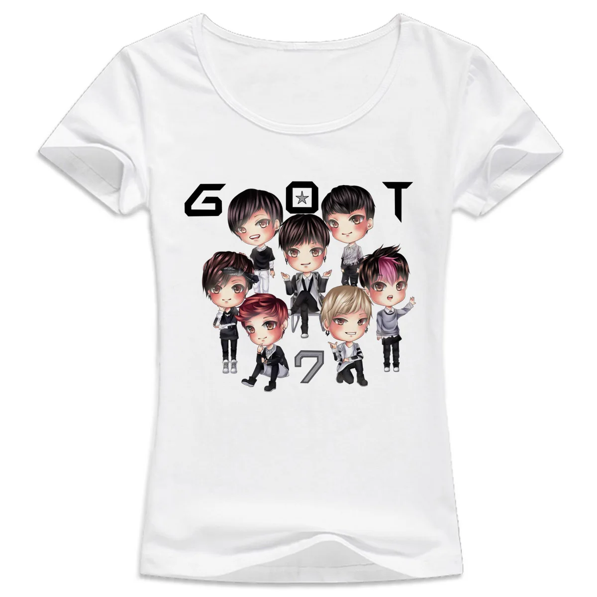 Got7 футболка женская летняя новый дизайн каваи tumblr девушка Топы классная harajuku