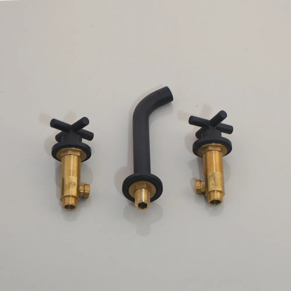 KEMAIDI Taps Fashion Wall Sink Basin Mixer Tap Set