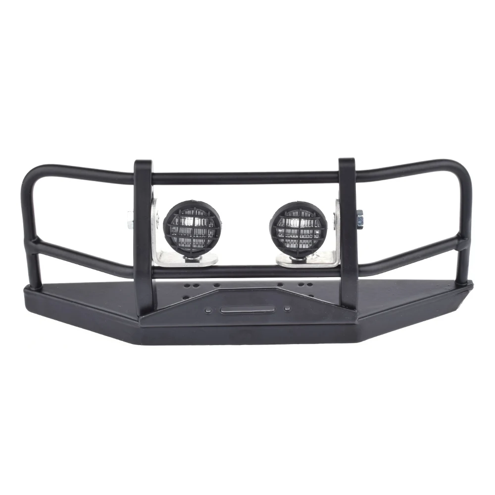 RC 1:10 Rock Crawler Wraith D90 D110 Metal Front Bumper With Lampshade For 1/10 RC Crawler Car Axial SCX10 & SCX10 II 90046