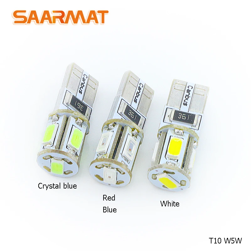 10 Piece Bulb T10 W5W LED CANBUS 12V Non Polar 194 Wedge Car Interior