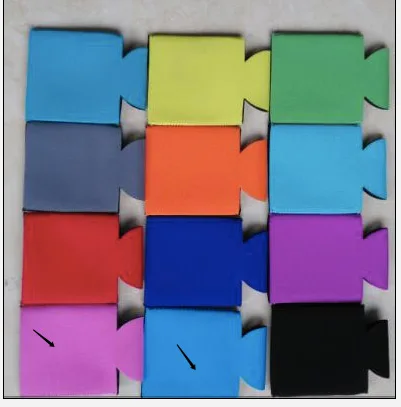 

Color Mixed Neoprene Foldable Stubby Holders without LOGO Printed, Blank Can Coolers for Beer Bottle