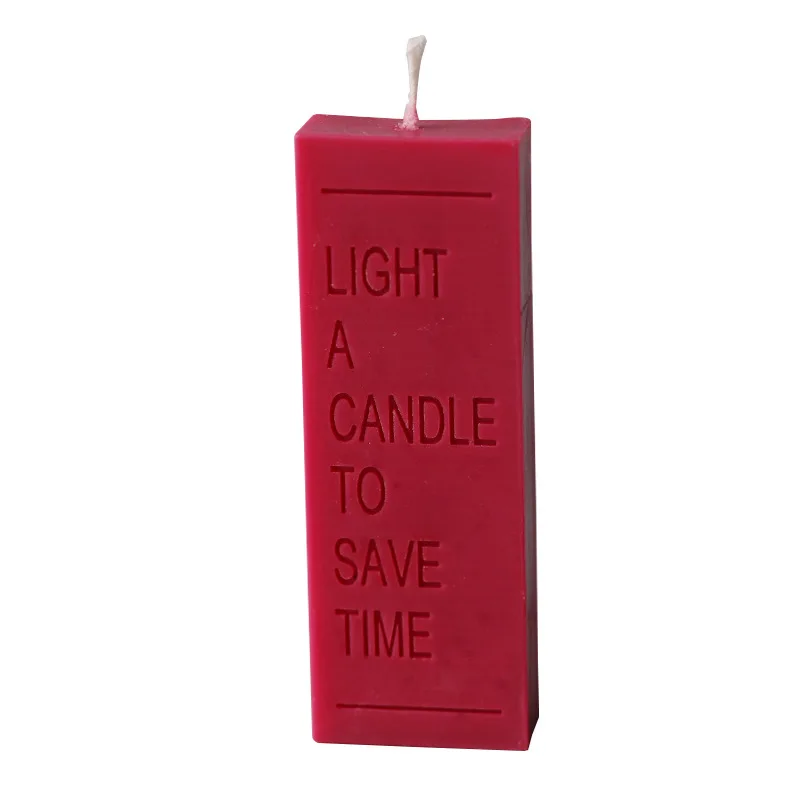 Rectangle letter candle mold INS popular style simple cool color style scented candle mold