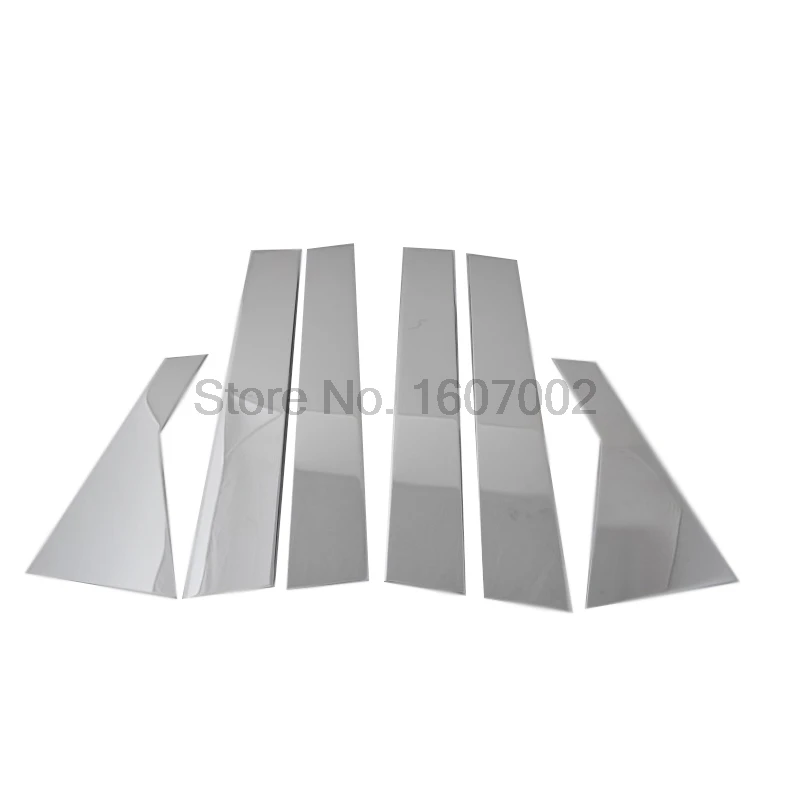 

For Hyundai IX45 New Santa FE 2013 Stainless Steel 6pcs Car Side Central Middle Post B+C Pillar Trim Cover Exterior Accessories