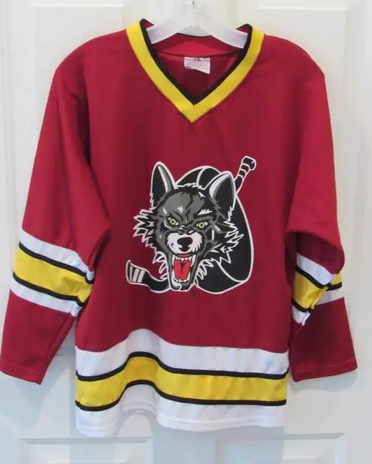 Vintage Vintage Chicago Wolves Hockey Jersey Embroidery Stitched