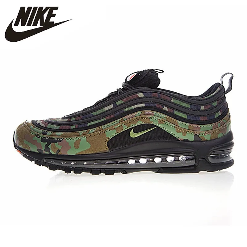 

Nike Air Max 97 Premium QS Men's Running Shoes, Camo Yellow / Army Green, Shock-absorbing Breathable AJ2614 203 AJ2614 202