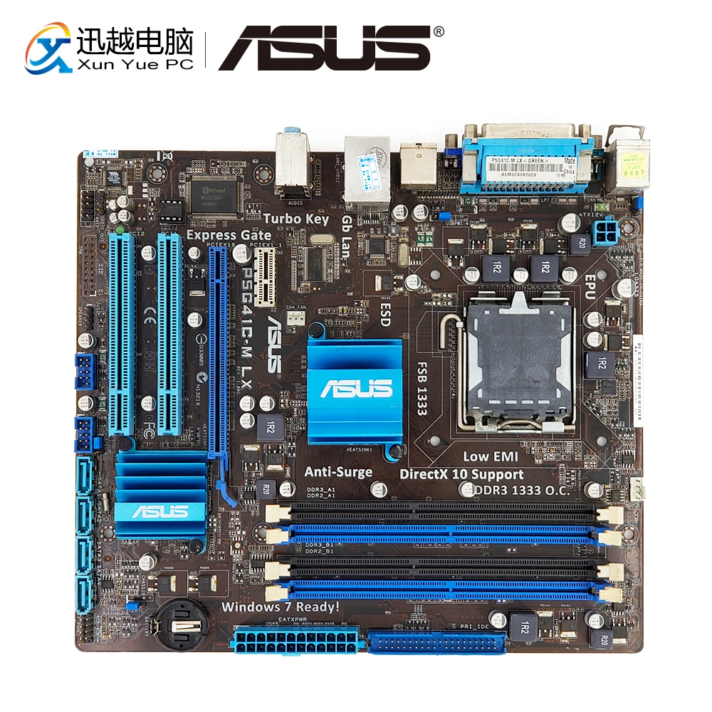 

Asus P5G41C-M LX Desktop Motherboard G41 Socket LGA 775 For Core 2 Duo DDR3 8G SATA2 VGA uATX Original Used Mainboard