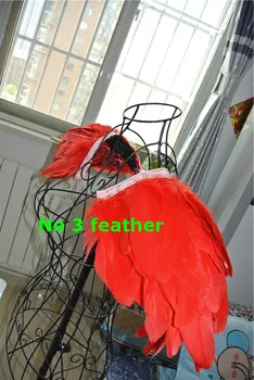 

Handmade red feather epaulette pads Carnival feather epaulette burning man festival epaulettes supply